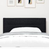 vidaXL LED naslonjalo črtna zasnova črn 100 cm tkanina | Shoptok.si