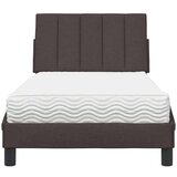  Postelja z vzmetnico temno rjava 90x200 cm blago, (21792000) | Shoptok.si
