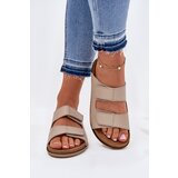 Inblu Leather Women's Slippers Beige Cijene