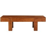 Maison Chic Klubska mizica - kavna mizica - Nizka mizica trden akacijev les medena 100x50x30 cm, (21752636) Cene