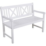 Garden Pleasure Bijela drvena vrtna klupa Malmö - Cijene