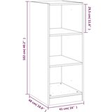 vidaXL Garderobna omara siva sonoma 48x41x102 cm inženirski les | Shoptok.si