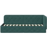 vidaXL kutni okvir kreveta s uzglavljem tamnozelena 80 x 200 cm baršun | shoptok.hr