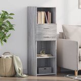 vidaXL Visoka omara siva sonoma 40x42,5x124 cm inženirski les Cene
