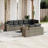  9-dijelni set vrtnih sofa od poliratana s jastucima sivi | shoptok.hr