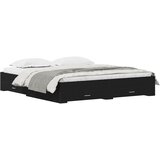 vidaXL Postelja s predali Črna hrast 180x200 cm Izdelana iz umetnega lesa | Shoptok.si