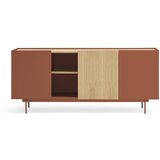 Teulat Ciglasta/u prirodnoj boji niska komoda u dekoru hrasta 180x78 cm Otto – Cijene