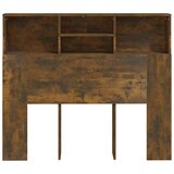  Uzglavlje s ormarićem boja dimljenog hrasta 120x19x103,5 cm | shoptok.hr