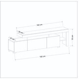 Hanah home TV stalak, smeđi Slike