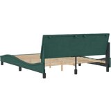  Posteljni okvir z vzglavjem temno zelen 160x200 cm žamet, (21081457) | Shoptok.si