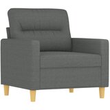  Fotelja s tabureom tamnosiva 60 cm od tkanine | shoptok.hr