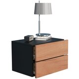 MID.YOU Nočna Omarica Usal L 45, Hrast, Črna | Shoptok.si