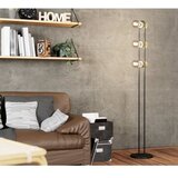 Eglo podna lampa Chieveley 43544, 3x E27, visina 140,5 cm, crna i prirodno drvo | shoptok.hr