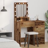 vidaXL Staro drvo Drvo i staklo 50 x 41 x 135 cm Toaletni stol Cijene