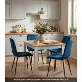 KARA stolica - tamnoplavi baršun / noge od oraha x 1 | shoptok.hr