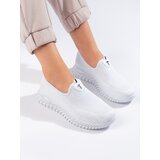 Shelvt White Women's Textile Sneakers Cijene