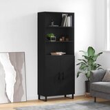 vidaXL Visoka komoda crni 69 5x34x180 cm konstruirano drvo Cijene