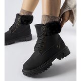 Gemre Black boots with decorative fur by Alberta | shoptok.hr