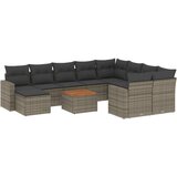  11-dijelni set vrtnih sofa od poliratana s jastucima sivi | shoptok.hr