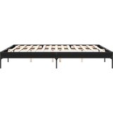  Okvir za krevet crni 200 x 200 cm konstruirano drvo i metal | shoptok.hr