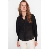 Trendyol Black Shoulder Pleated Shirt | Shoptok.si