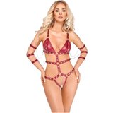 Bad Kitty - vezano tijelo s nitnama (crveno) - M | shoptok.hr