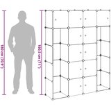  Modularni ormarić s 14 pretinaca crno-bijeli 37x146x180,5 cm | shoptok.hr