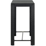  Vrtni barski stol crni 100 x 60,5 x 110,5 cm od poliratana | shoptok.hr