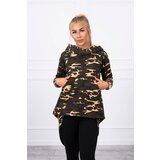 Kesi Sweatshirt with long back camo khaki+brown Cijene