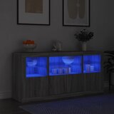  Komoda s LED svjetlima boja sivog hrasta 142,5x37x67 cm | shoptok.hr