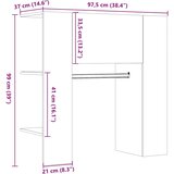 Ormarić za hodnik Artisan hrast 97,5x37x99 cm izrađeno drvo | shoptok.hr