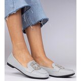 Gemre Silver Glitter Loafers with Rhinestones Sawelia | shoptok.hr