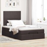 vidaXL Otomanski posteljni okvir z vzmetnico rjav 120x190 cm blago, (21611652) | Shoptok.si