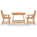  3-dijelni vrtni blagovaonski set od masivnog bagremovog drva Smeđa | Shoptok.si