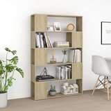 vidaXL ormarić za knjige / pregrada boja hrasta 100x24x155 cm iverica | shoptok.hr