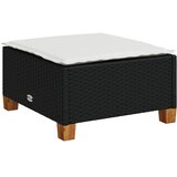  6-dijelni set vrtnih sofa s jastucima crni od poliratana Crna 63.5 x 56 x 32 cm | shoptok.hr