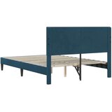  Okvir za krevet s uzglavljem Plava 140 x 200 cm Baršun - Plava 140 x 200 cm | shoptok.hr