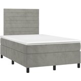  box spring s madracem LED svjetlosivi 120x190 cm tkanina | shoptok.hr