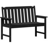  Vrtna klupa Crna 120 x 59 x 88 cm HDPE | shoptok.hr