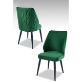 Hanah home set stolica Pufi, 48x90x43 cm, 4 komada, Zeleno-crne | ePonuda.com