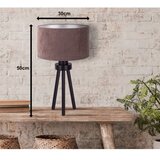  Duolla - Stona lampa LYON 1xE27/15W/230V prečnik 30 cm braon | Eponuda.com