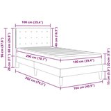  Okvir kreveta s madracem Tamno siva 100 x 200 cm tkanina - Tamno siva 100 x 200 cm | shoptok.hr