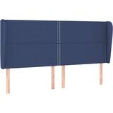  Uzglavlje s ušima plavo 203x23x118/128 cm od tkanine | shoptok.hr