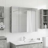  Kupaonski ormar s ogledalom Betonski sivi 80 x 14.5 x 70 cm | shoptok.hr