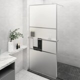 The Living Store pregrada za tuš s polico krom 90x195 cm esg steklo in aluminij - stena za tuš, (21751427) | Shoptok.si