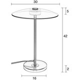 Zuiver LED zatemnitvena namizna svetilka s steklenim senčilom v sivi in zlati barvi (višina 42 cm) Float – | Shoptok.si
