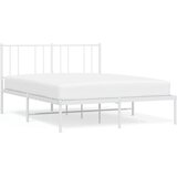  Metalni okvir za krevet s uzglavljem bijeli 160x200 cm | shoptok.hr
