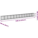  Gabionska košara s poklopcem 1200x100x100 cm pocinčano željezo | Eponuda.ba