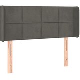  Uzglavlje s ušima tamnosivo 93x16x78/88 cm baršunasto | shoptok.hr
