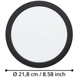Eglo 901389 - led ugradno stropno svetlo fueva LED/18,5W/230V prečnik 21,6 cm crna | Eponuda.com
